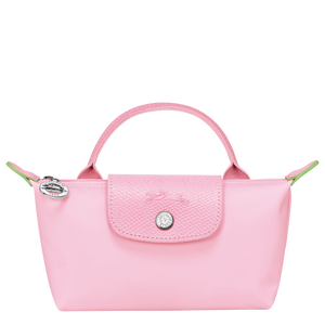 Le Pliage Green Pouch with handle Pink