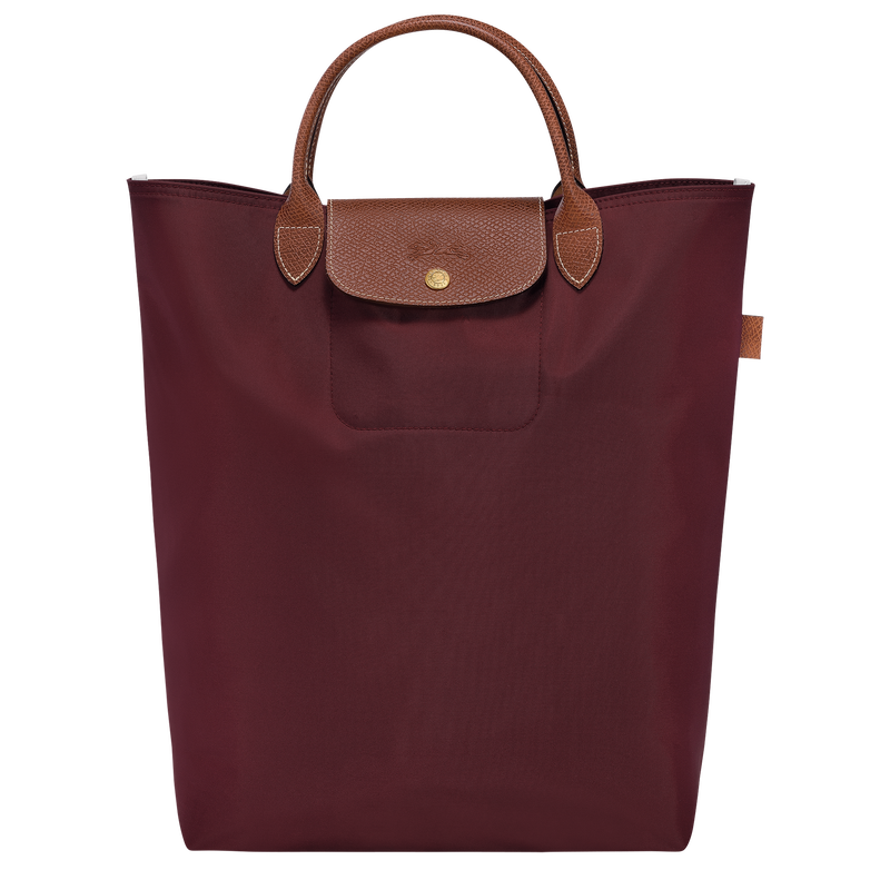 Le Pliage Original M Tote bag Vertical Burgundy