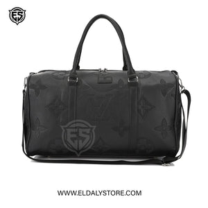 Louis Vuitton Monogram Empreinte Leather Keepall Bandoulière Duffle Bag – Black
