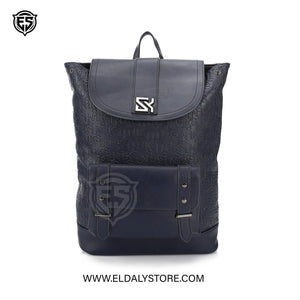 Sunsilk Embossed Monogram Casual Backpack – Navy Blue