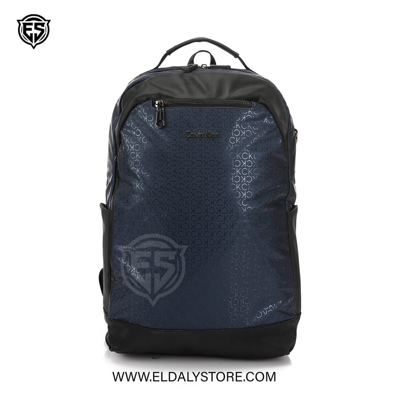 Calvin Klein Monogram Print Navy Backpack