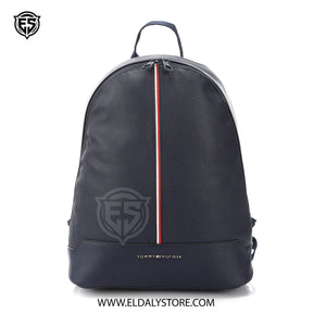 Tommy Hilfiger Navy Pebble Grain Stripe Backpack