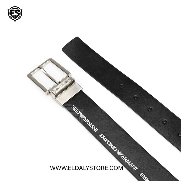 Emporio Armani Reversible Leather Logo Belt