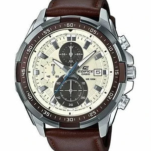 Casio Edifice Men’s Leather Watch EFR-539L-7BV