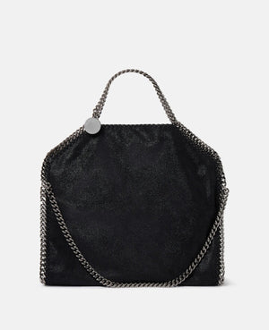Stella McCartney Falabella chain-trimmed tote bag Black Silver