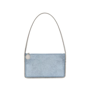 STELLA MCCARTNEY Falabella Pochette in Faux Shaggy Deer Blue