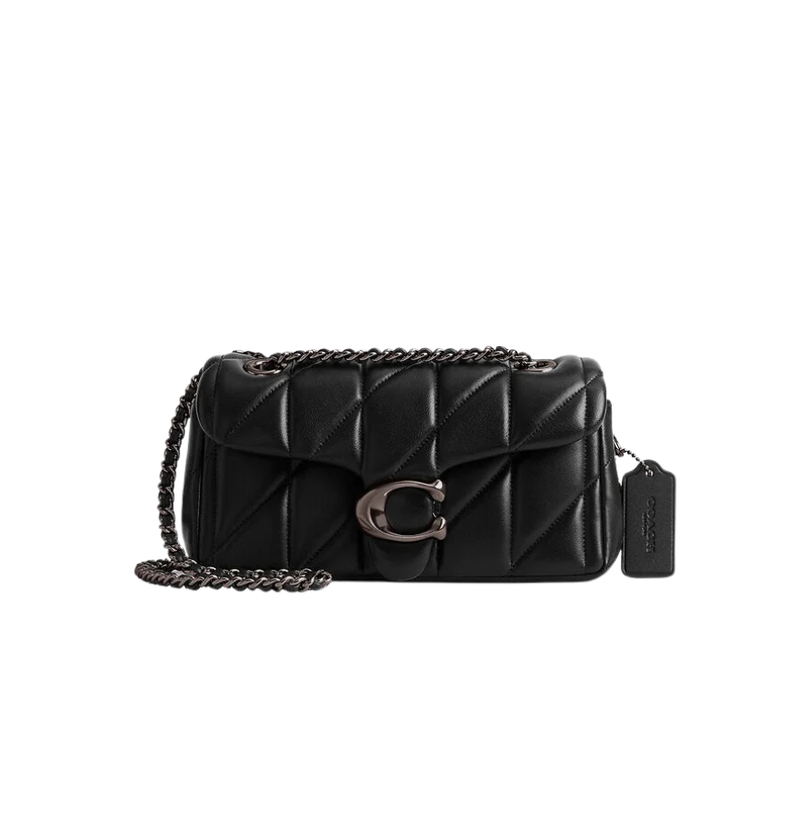 Tabby Shoulder Bag 20 With Quilting leather Black Dark