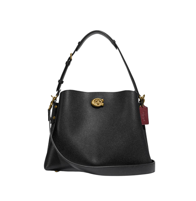 Coach Willow Shoulder Bag Leather Black