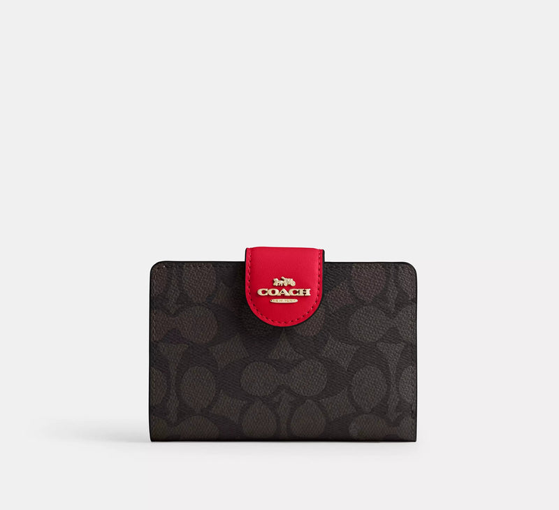 Medium Corner Zip Wallet In Signature Canvas