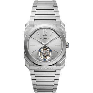 Bvlgari Men’s Octo Silver Dial Open-Heart Watch