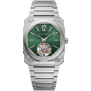 Bvlgari Men’s Octo Green Dial Tourbillon-Style Watch