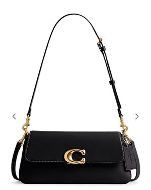 Refined Calf Leather Jet Shoulder Bag