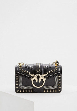Pinko Love studded shoulder bag