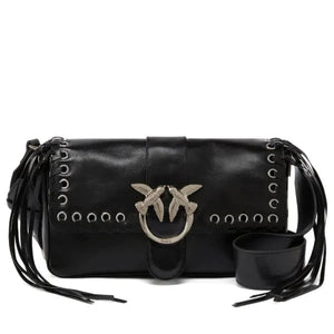 Pinko Love Bag Slouchy soft shoulder bag with fringing