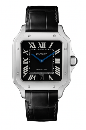 Cartier Santos leather Super Clone Swiss Machine 39.8mm