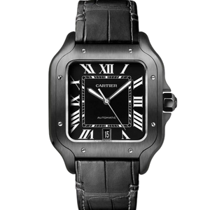 Cartier Santos leather Super Clone Swiss Machine (41.9mm x 35.1mm)