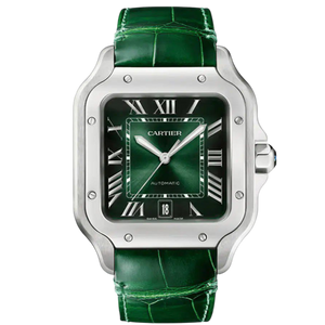 Cartier Santos leather Super Clone Swiss Machine (41.9mm x35.1mm)