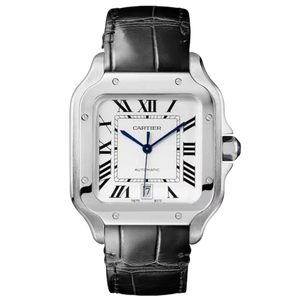 Cartier Santos leather Super Clone Swiss Machine (41.9mm x 35.1mm)