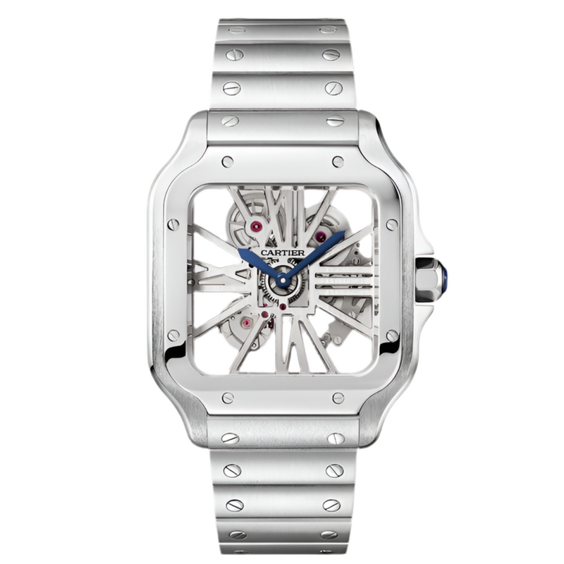 Cartier skeleton Santos de Super Clone Swiss Machine (41.9mm x35.1mm)