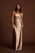 Natalia Steele Strapless Satin Maxi Dress