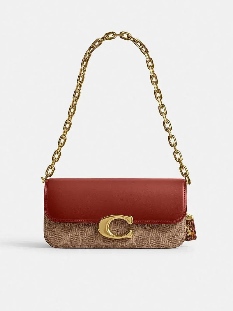 IDOL BAG 23 IN SIGNATURE CANVAS WITH SNAKESKIN DETAIL BEIGE