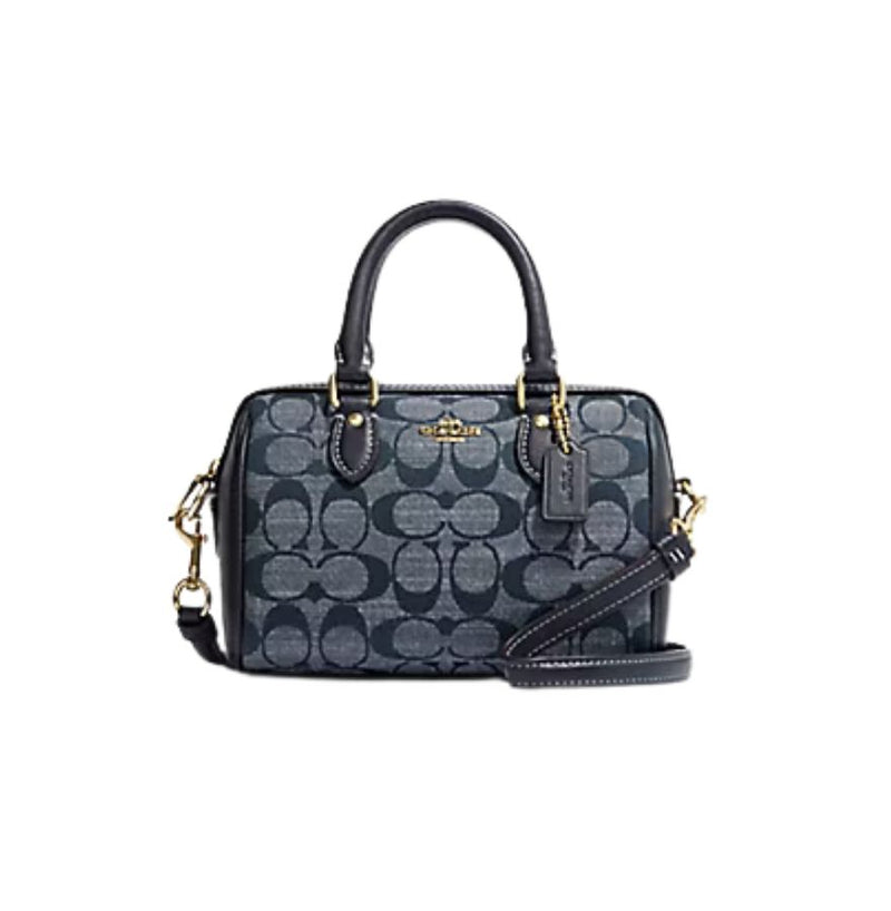 Coach Mini Rowan Crossbody In Signature Canvas chambray navy